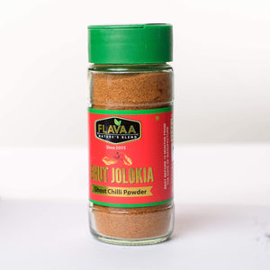 FLAVAA™ Ghost Pepper/Bhut Jolokia Chilli Powder 50g Glass Jar - Flavaa India